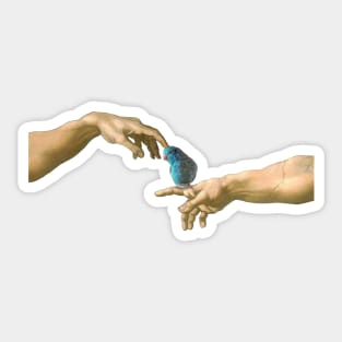 Michelangelo's Blue Parrotlet Sticker